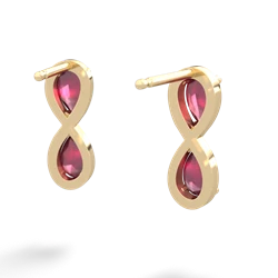 Ruby Infinity 14K Yellow Gold earrings E5050