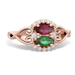 Ruby Love Nest 14K Rose Gold ring R5860