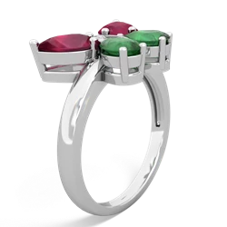 Ruby Butterfly 14K White Gold ring R2215