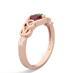 Ruby Celtic Love Knot 14K Rose Gold ring R5420