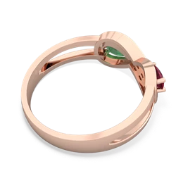 Ruby Diamond Infinity 14K Rose Gold ring R5390