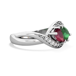 Ruby Summer Winds 14K White Gold ring R5342