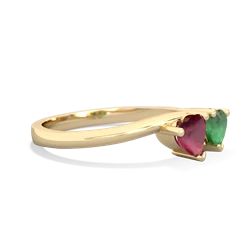 Ruby Sweethearts 14K Yellow Gold ring R5260