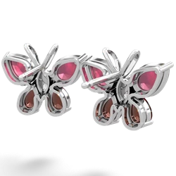 Ruby Butterfly 14K White Gold earrings E2215