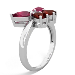 Ruby Butterfly 14K White Gold ring R2215