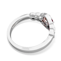 Ruby Celtic Love Knot 14K White Gold ring R5420