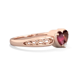 Ruby Filligree 'One Heart' 14K Rose Gold ring R5070