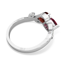 Ruby Floral Elegance 14K White Gold ring R5790