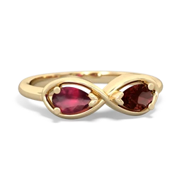 Ruby Infinity 14K Yellow Gold ring R5050