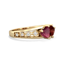 Ruby Heart To Heart 14K Yellow Gold ring R3342