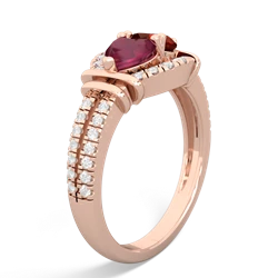 Ruby Art-Deco Keepsake 14K Rose Gold ring R5630