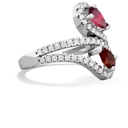 Ruby Diamond Dazzler 14K White Gold ring R3000