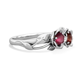 Ruby Rose Garden 14K White Gold ring R5510