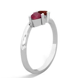 Ruby Sweethearts 14K White Gold ring R5260