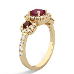 Ruby Regal Halo 14K Yellow Gold ring R5350