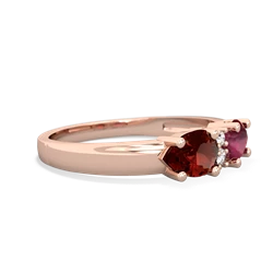 Ruby Pear Bowtie 14K Rose Gold ring R0865