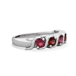 Ruby Anniversary Band 14K White Gold ring R2089