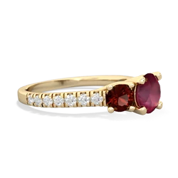 Ruby Pave Trellis 14K Yellow Gold ring R5500