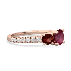 Ruby Pave Trellis 14K Rose Gold ring R5500