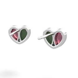 Ruby 'Our Heart' 14K White Gold earrings E5072