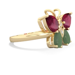 Ruby Butterfly 14K Yellow Gold ring R2215