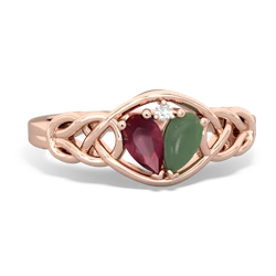 Ruby Celtic Love Knot 14K Rose Gold ring R5420