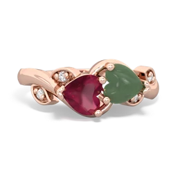 Ruby Floral Elegance 14K Rose Gold ring R5790