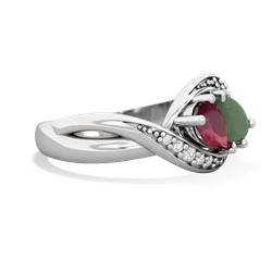 Ruby Summer Winds 14K White Gold ring R5342