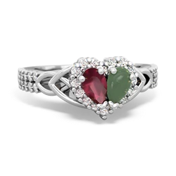 matching engagment rings - Celtic Knot Two Hearts as One