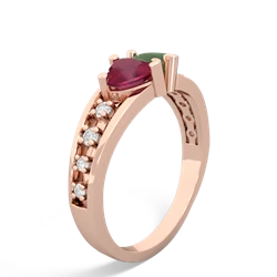 Ruby Heart To Heart 14K Rose Gold ring R3342