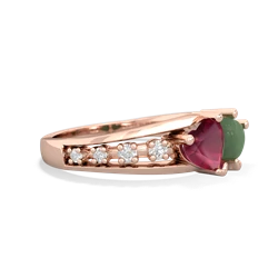 Ruby Heart To Heart 14K Rose Gold ring R3342