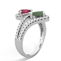 Ruby Diamond Dazzler 14K White Gold ring R3000