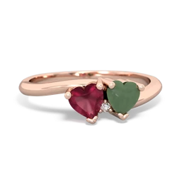 Ruby Sweethearts 14K Rose Gold ring R5260