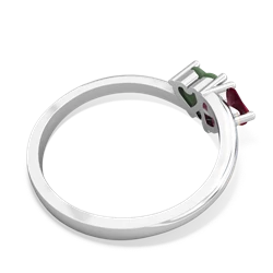 Ruby Sweethearts 14K White Gold ring R5260