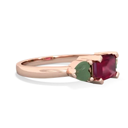 Ruby Three Stone 14K Rose Gold ring R5235