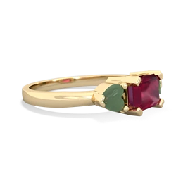 Ruby Three Stone 14K Yellow Gold ring R5235