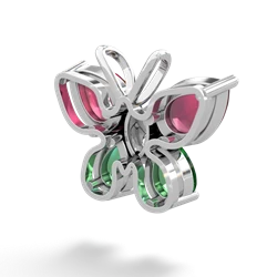 Ruby Butterfly 14K White Gold pendant P2215