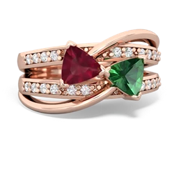 Ruby Bowtie 14K Rose Gold ring R2360