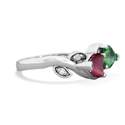 Ruby Floral Elegance 14K White Gold ring R5790