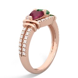 Ruby Art-Deco Keepsake 14K Rose Gold ring R5630