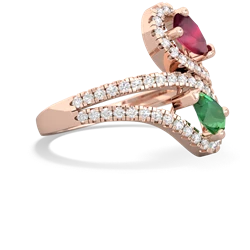 Ruby Diamond Dazzler 14K Rose Gold ring R3000