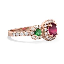 Ruby Regal Halo 14K Rose Gold ring R5350