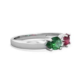 Ruby Pear Bowtie 14K White Gold ring R0865