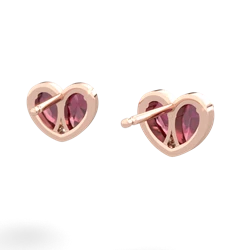 Ruby 'Our Heart' 14K Rose Gold earrings E5072