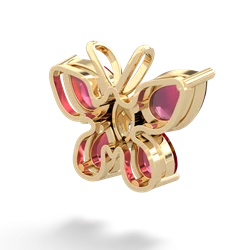 Ruby Butterfly 14K Yellow Gold pendant P2215