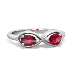 Ruby Infinity 14K White Gold ring R5050