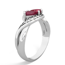 Ruby Summer Winds 14K White Gold ring R5342