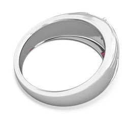 Ruby Men's Streamline 14K White Gold ring R0460