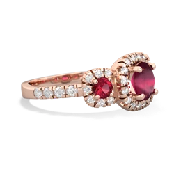 Ruby Regal Halo 14K Rose Gold ring R5350