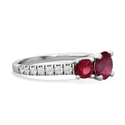 Ruby Pave Trellis 14K White Gold ring R5500